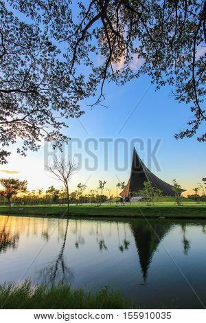 PRINCE MAHIDOL HALL,Mahidol University,Salaya,Phutthamonthon district,Nakhon Pathom Province,Thailand.the grand hall as the concert hall and the venue for graduation ceremony of Mahidol University