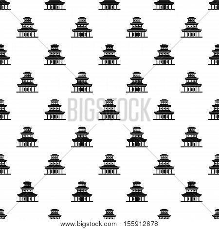Buddhist temple pattern. Simple illustration of buddhist temple vector pattern for web