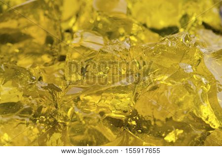 Jelly yellow macro shot. Abstract. Selective focus