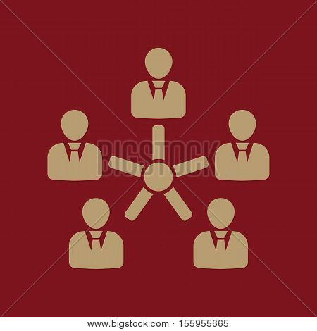 The management and teamwork icon. Team and group, teamwork, people, alliance, management symbol. UI. Web. Logo Sign Flat design App Stock vector