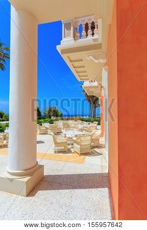 greek neoclassical architecture building with doric columns
