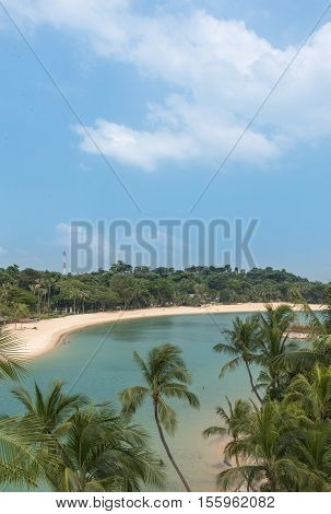 a nice sandy beach on santos's Singapore