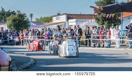 Drivers Pedal Car For A Traditional Race