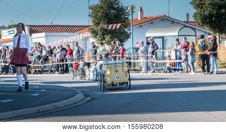 Drivers Pedal Car For A Traditional Race
