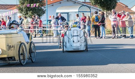 Drivers Pedal Car For A Traditional Race