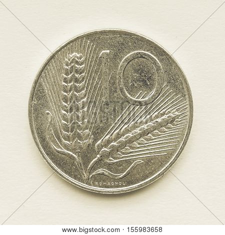 Vintage Italian Lira Coin