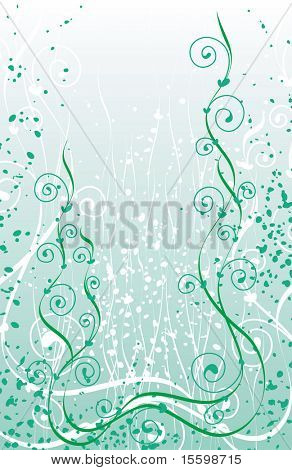 green floral background