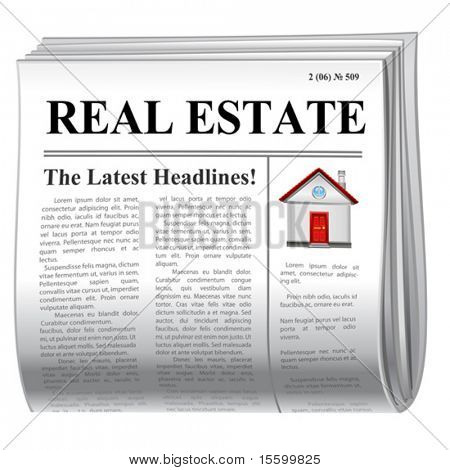 vector news icon. real estate