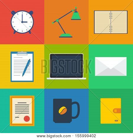 Set of business or freelance infographic objects.
