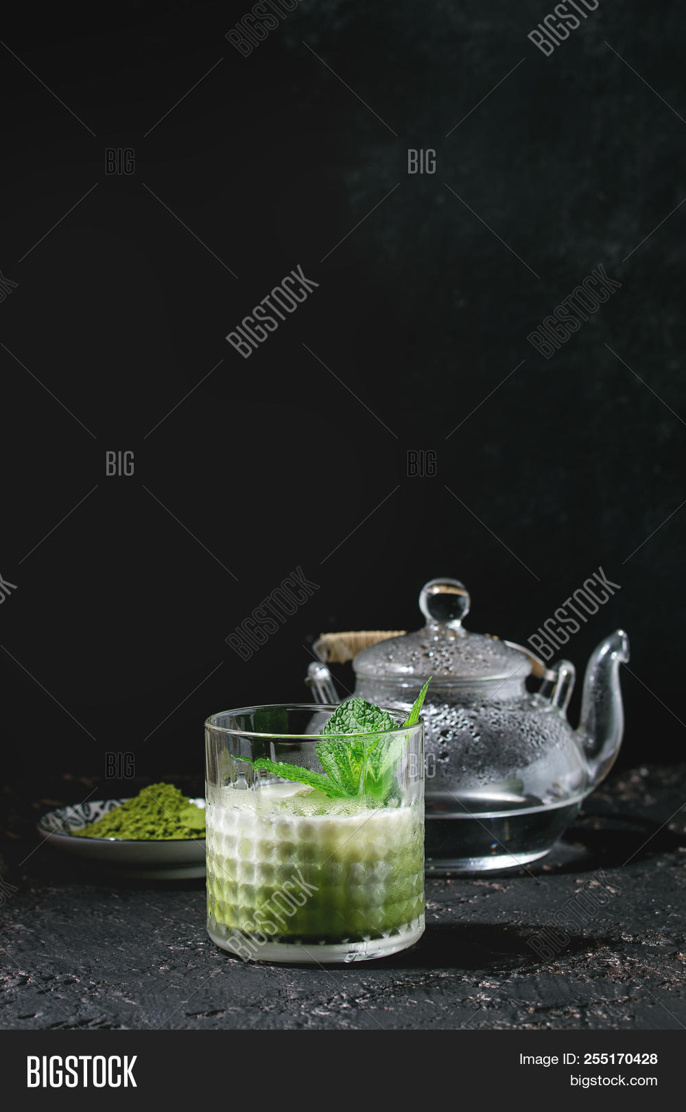 Matcha Green Tea Iced Image Photo Free Trial Bigstock