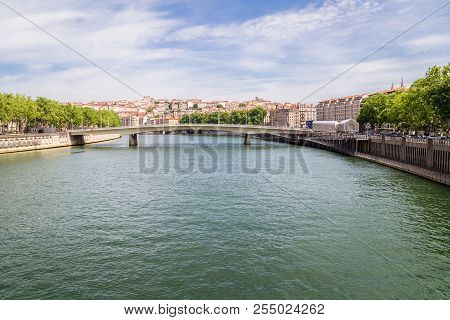 Bridge Alphonse Juin Over Rhone River In Lyon, France