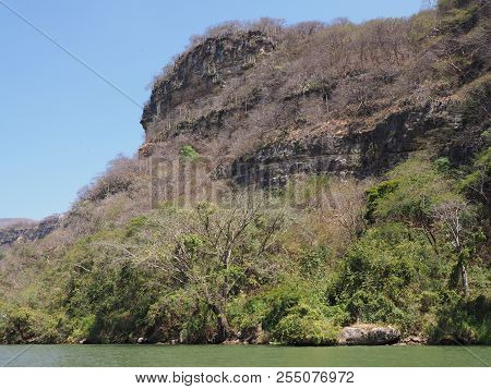 Wilderness Of Rocky Cliff Of Sumidero Canyon At Grijalva River Landscapes In Chiapas State In Mexico