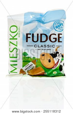 Winneconne, Wi - 20 August 2018: A Package Of Miesko Bonbons Fudge Classic From Poland On An Isolate