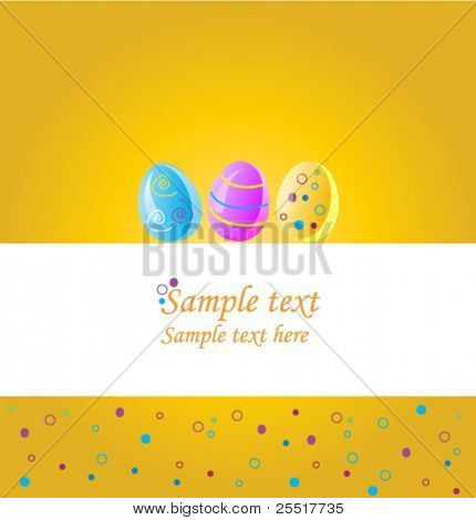 Karta s velikonoční vajíčka