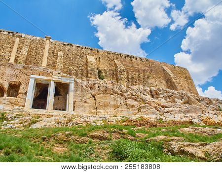 The Choragic Monument Of Thrasyllus. Acropolis Of Athens. Attica, Greece.