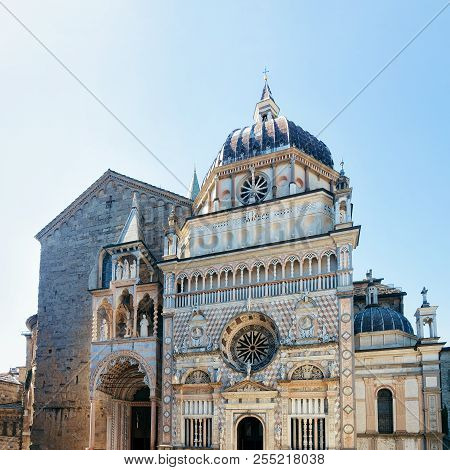 Basilica Of Santa Maria Maggiore In Citta Alta Of Bergamo In Lombardy In Italy. This Old Town Is Cal