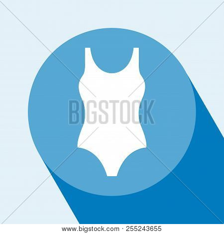 Swimsuit Icon. Vector Swimsuit Flat Icon Illustration. Swimsuit Icon With Long Shadow. Vector. Eps 1