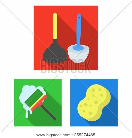 Cleaning And Maid Flat Icons In Set Collection For Design. Equipment For Cleaning Vector Symbol Stoc