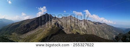 Amazing Panorama View In The Mountains During Summer Day