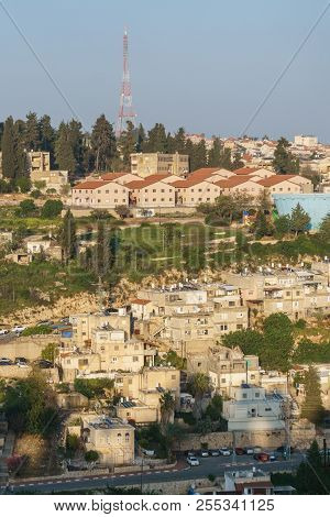 Safed, Israel - March 31, 2018: Panora View To The Old City Of Safed Israel.