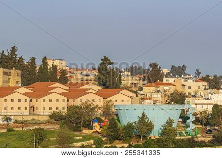 Safed, Israel - March 31, 2018: Panora View To The Old City Of Safed Israel.