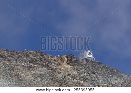 Refuge Du Gouter 3835 M, The Popular Starting Point For Attempting The Ascent Of Mont Blanc Mountain
