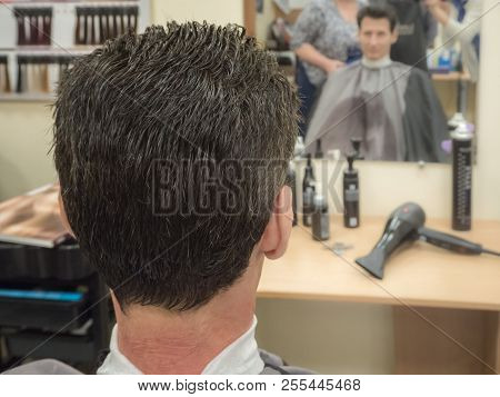 Use Of Regenerating Shampoo. Close Up. The Renovation Of The Hair.