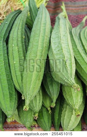 Luffa Acutangula For Cooking At Street Food