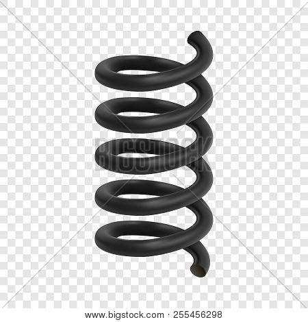 Car Spring Mockup. Realistic Illustration Of Car Spring Mockup For On Transparent Background