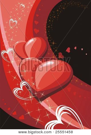 Valentinsdag baggrund med hjerter