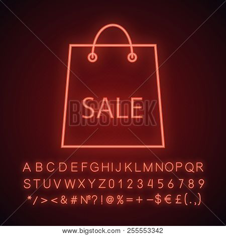 Sale Neon Light Icon Vector Photo Free Trial Bigstock