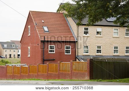 Corby, United Kingdom - August 29, 2018: Old Classical Brik English Building