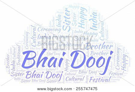 Bhai Dooj  Word Cloud. Wordcloud Made With Text Only.