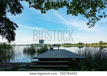 Landscape On A Lake In Potzlow, Germany.