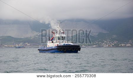 Russia, Novorossiysk - May 9, 2014: 
 Port Tug 