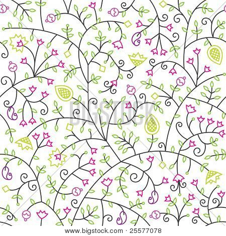 Spring floral seamless pattern