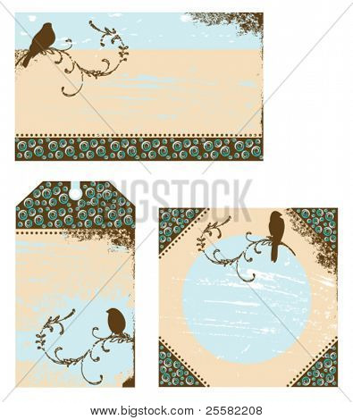 Kuş etiketleri ve Banner (kolay değişim ve birleştirmek)