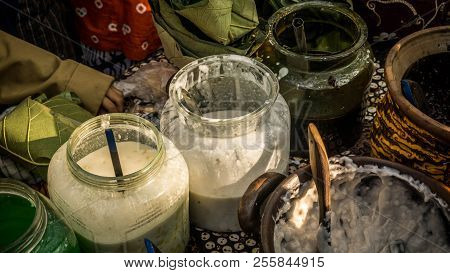Bubur Sumsum Rice Porridge With Palm Sugar And Coconut Milk Additional In Central Java