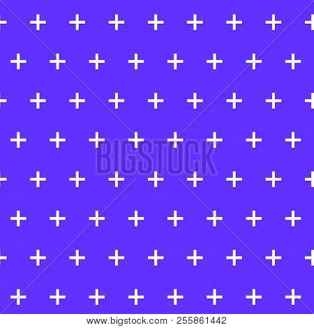 Minimalist Abstract Background. Simple Modern Printing With Pluses. Seamless Pattern With Geometric 