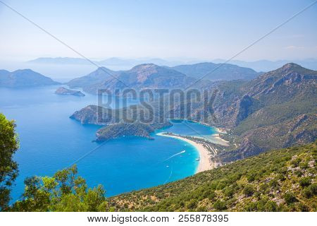 aerial view of Blue Lagoon in Oludeniz, Turkey