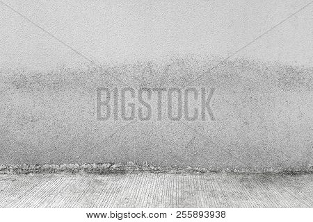 Grunge Stained Gray Cement Or Concrete Wall And Floor Vintage Background