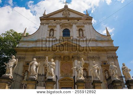 Saints Peter And Paul Church In Krakow, Poland. This Roman Catholic Baroque Church On Ul Grodzka Was