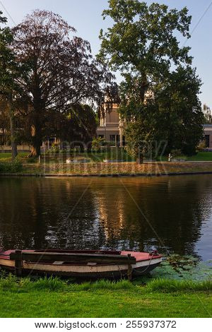 Leiden, Netherlands - August 23, 2018: Astronomical Observatory In The Hortus Botanicus In Leiden