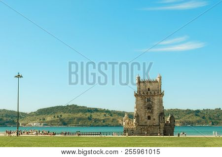 Torre De Belem, Belem Tower Or The Tower Of St Vincent. One Of The Best Place To Visit  In Lisbon, P