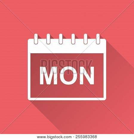 Monday Calendar Page Pictogram Icon. Simple Flat Pictogram For B