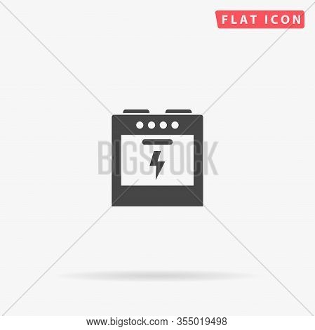 Electric Cooker Flat Vector Icon. Glyph Style Sign. Simple Hand Drawn Illustrations Symbol For Conce