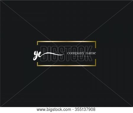 Ye Initial Handwriting Minimalist Logo Vector. Logo For Beauty, Skincare, Fashion And Business
