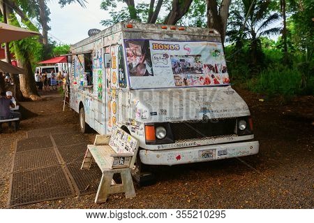 Food Truck In Haleiwa, Oahu, Hawaii