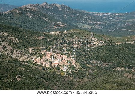 Village Of Palasca In Balagne Region Of Corsica