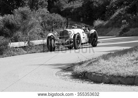 Pesaro Colle San Bartolo , Italy - May 17 - 2018 : Mercedes-benz 710 Ssk 1928 On An Old Racing Car I